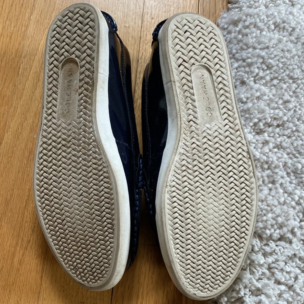 Cole Haan Grand OS pinch LTE Maine classic penny loafer Navy Patent - Picture 4 of 7